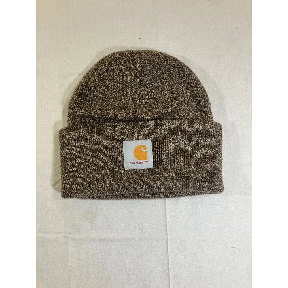 Carhartt A18 Brown Marled Knit Beanie Watch‎ Hat One Size Fits All Brown Heather